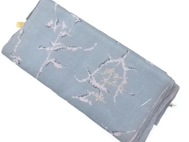 6217634: Japanese Kimono / Antique Araihari For Kimono / Woven Abstract Pattern