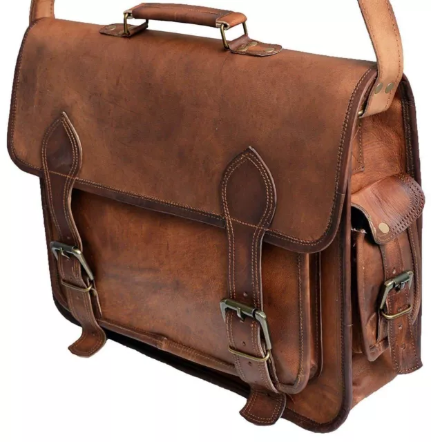 SPAHER Porte Document Homme Mallette en Cuir Véritable Sac à Main