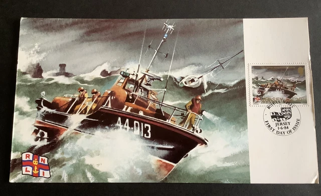Jersey - 1984 - Centenary of RNLI Lifeboat Station Postcard FDC