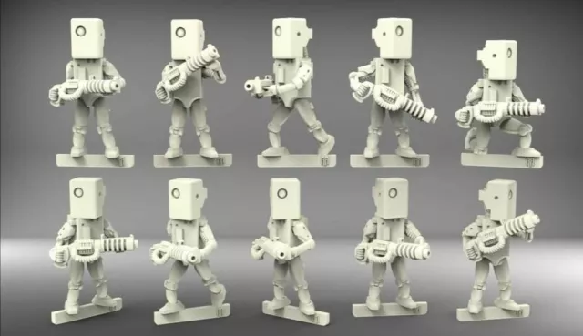 Staple Droid Robot x5 Random selection 28mm stargrave 40k starsaga Starfinder