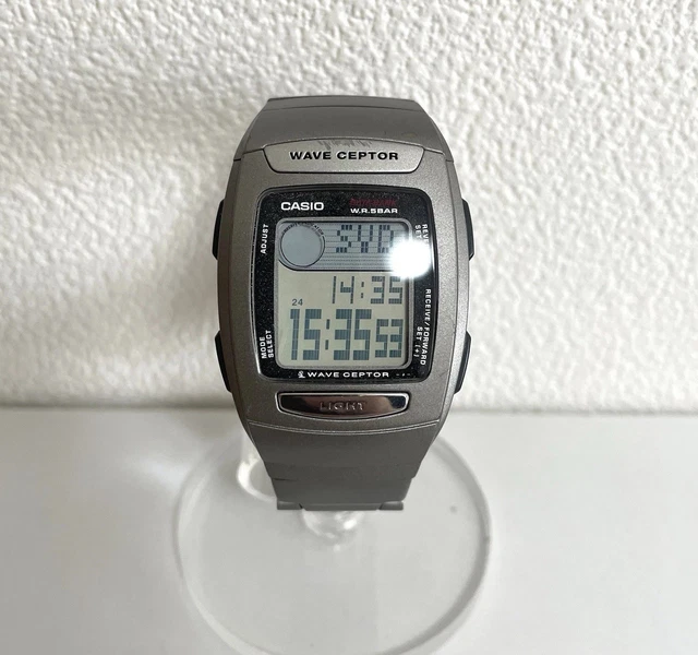 CASIO FKT-300 DIGITAL Wave Ceptor Watch Data Bank Radio Controlled JDM ...