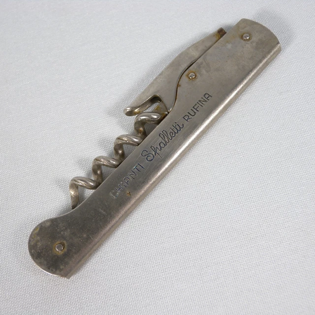 Cavatappi Apribottiglie Pubblicitario Vintage Metallo Chianti Spalletti Rufina