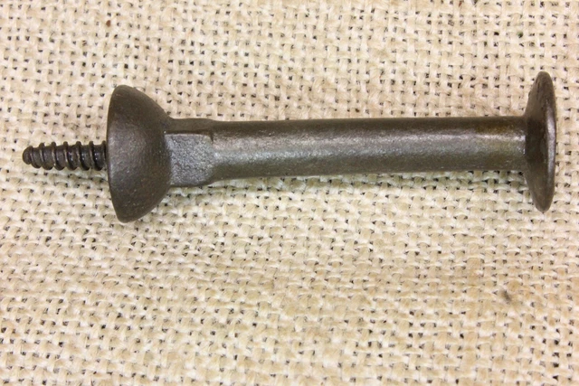 Old Single Coat Hook Door Stop School Farmhouse Rustic Iron 2 3/8” PATENTED 1903 3
