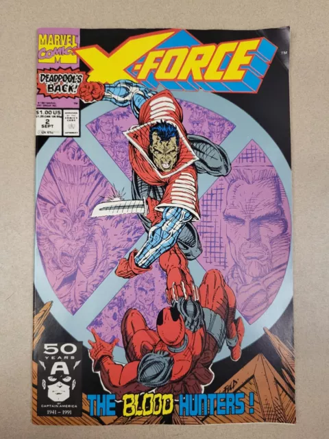 X-Force Vol 1 #2 September 1991 The Blood Hunters Illustrated Marvel Comic Book