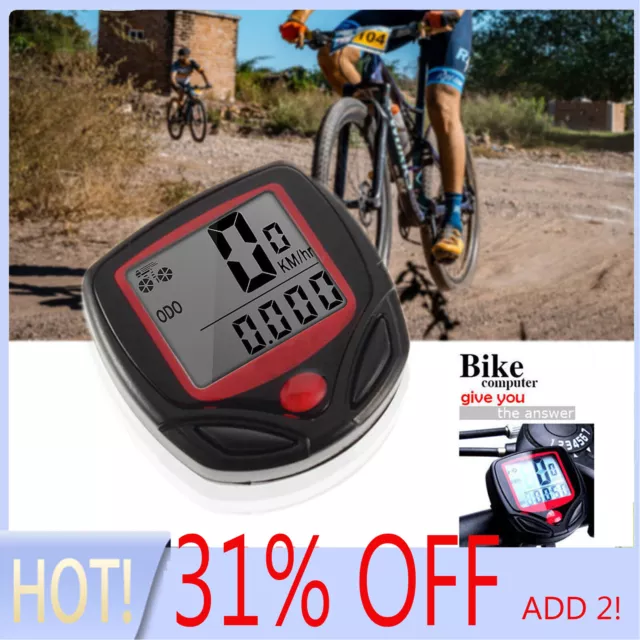 LCD Digital Waterproof Bike Bicycle Computer Cycle Speedometer Odometer Wired