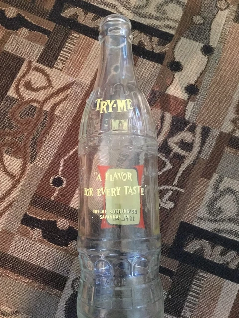 vintage Try-Me Beverages 10oz Soda Bottle From Savannah,Ga. 2