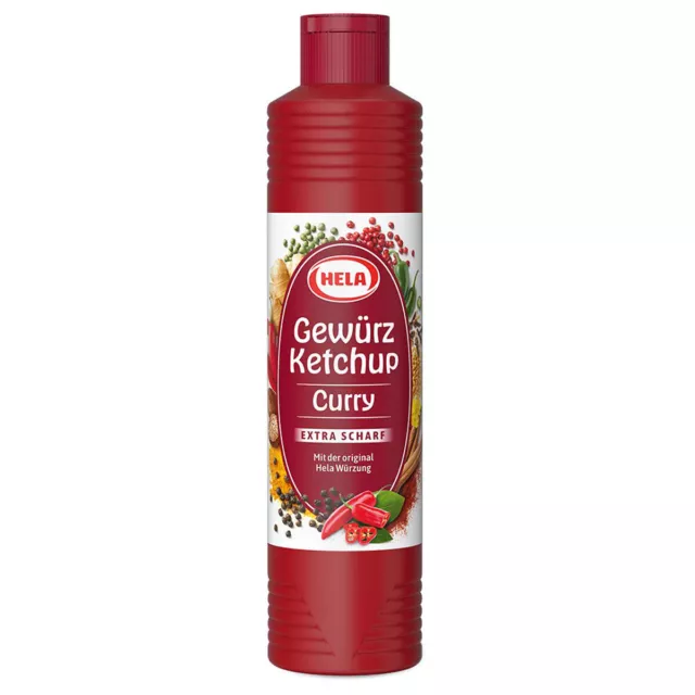 Hela Curry Gewürzketchup extra scharfen Geschmack 800ml 6er Pack