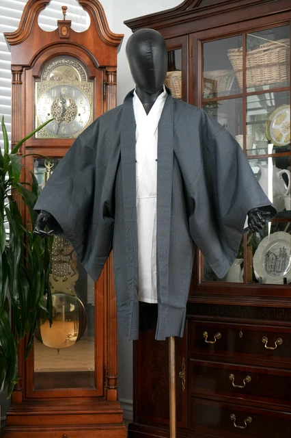 Dear Vanilla Japanese Silk Haori Jacket Men's Kimono Genuine Japan Made Vintage