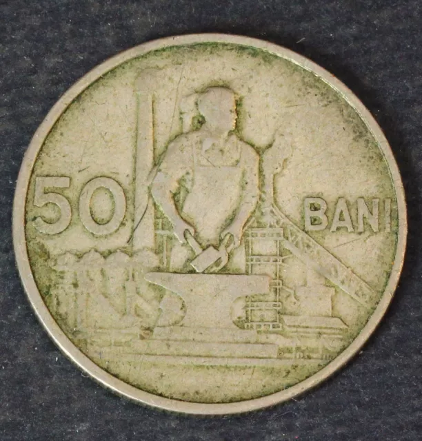 ROMANIA 50 Bani 1955 - Copper/Nickel - 816