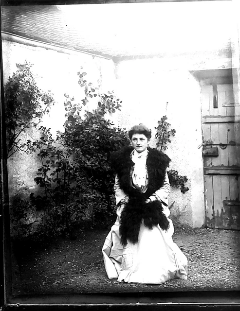 Portrait Femme Maillot De Bain - Négatif Photo Ancien 5x5cm + Tirage - 1940-1990