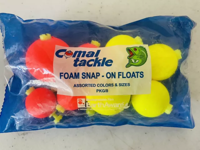 FOAM FLOAT ASSORTMENT Round Floats Bobbers SNAP ON FLOATS Fishing Gear 