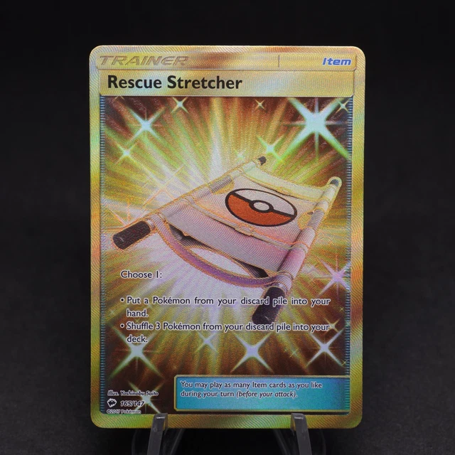 Rescue Stretcher 165/147 Burning Shadows Gold Secret Rare Holo Pokemon TCG Card