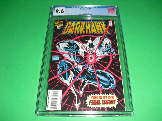 Darkhawk #50 CGC 9.6 w/ WHITE PAGES from 1995! Marvel Rare Last issue C83