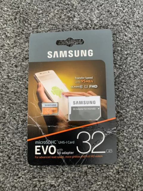 Samsung Micro SDHC EVO Speicherkarte FHD 95MB/s UHS-I Class 10 + Adapter
