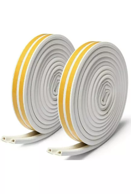 10M Rubber Seal Weather Strip Foam Sticky Tape Door Window Draught Excluder