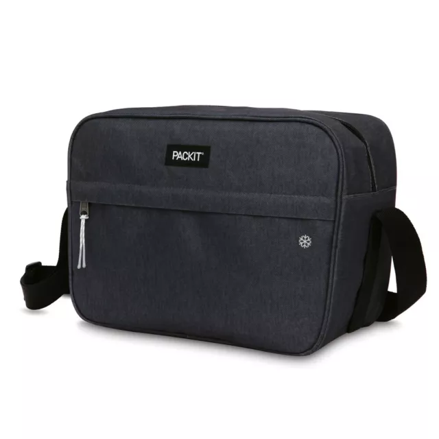 Packit Freezable Insulated 15-Can Zuma Lunch Picnic Soft Cooler Bag Charcoal