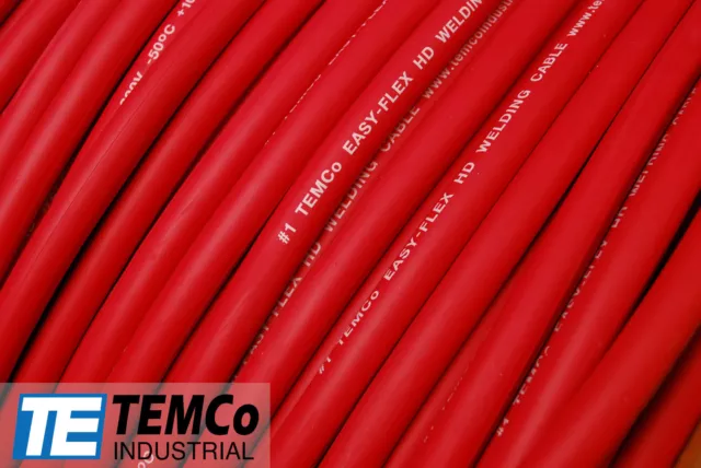 WELDING CABLE 4 AWG RED 75' FT BATTERY LEADS USA NEW Gauge Copper Solar