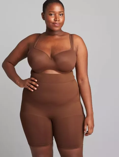 NEW LANE BRYANT CACIQUE CONTROL WEAR COFE MOCHA OPEN BUST THIGH