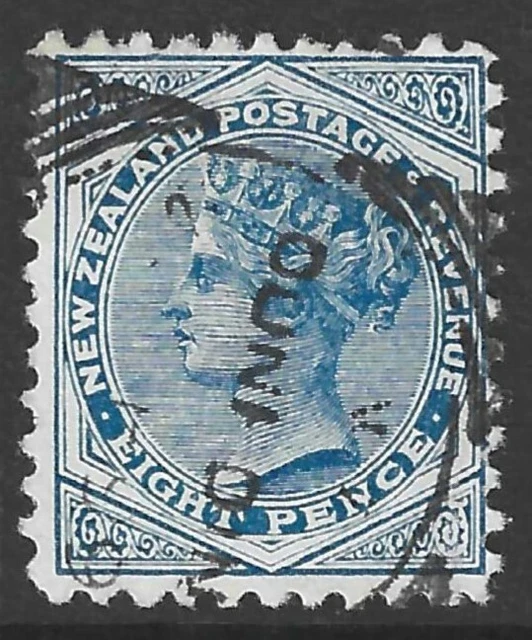 NEW ZEALAND 1898 8d P.11, used squared CDS. SG 244. Cat.£60.