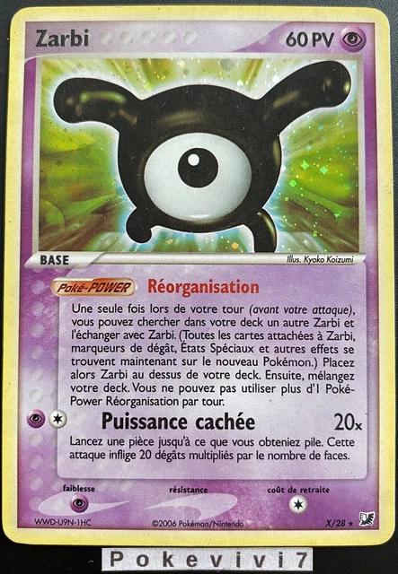 Pokemon Card ZARBI X/28 Holo Secret Block EX Hidden Forces FR