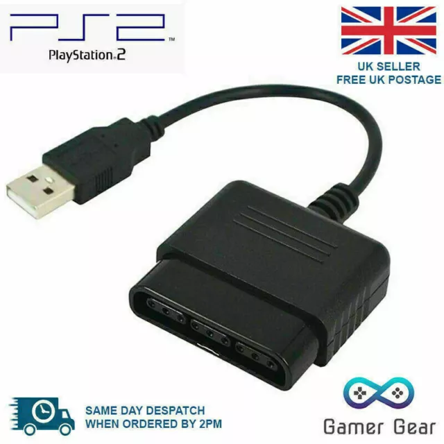 PS2 Game Pad Controller Female to Male USB PS3 PC Adapter Converter Cable