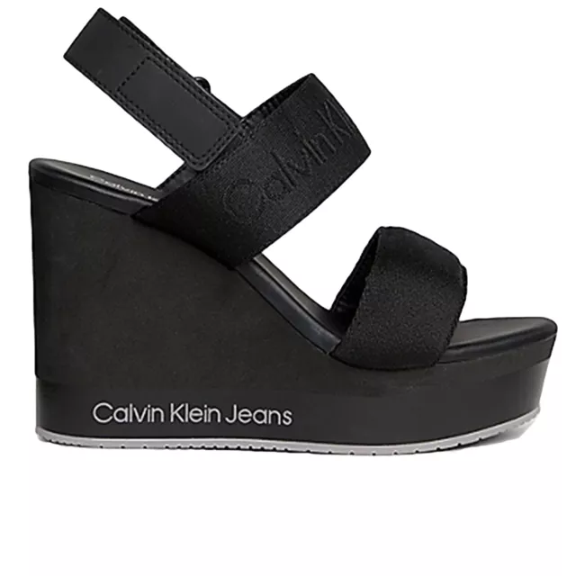 Sandali Calvin Klein Jeans Wedge Tg 39 Cod Yw0Yw013600Go - 9W [Us 8.5 Uk 6 Cm...