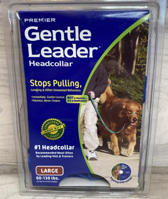 PetSafe Gentle Leader No-Pull Dog Headcollar With Training DVD LARGE Royal Blue*