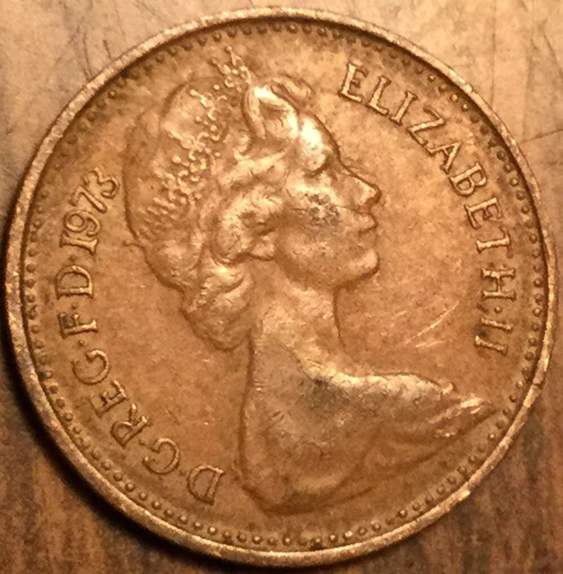 1973 Uk Gb Great Britain New 1/2 Penny Coin