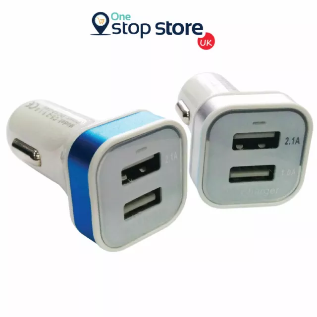 In Car Phone Charger 2 Port Bullet USB 3.1 Socket For Samsung Phone Tablets