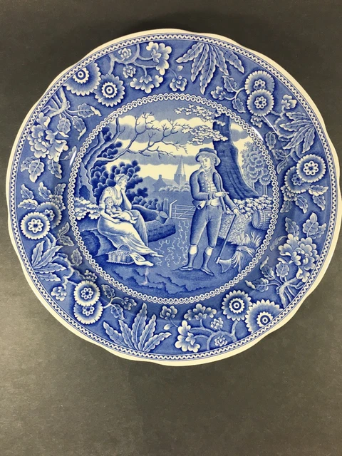 THE SPODE BLUE Room Collection Traditions Series “WOODMAN” 10.5” Dinner