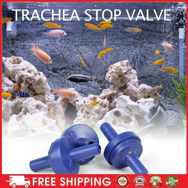 10 pz valvola di controllo tracheale acquario acquario pompa aria senza ritorno (blu)