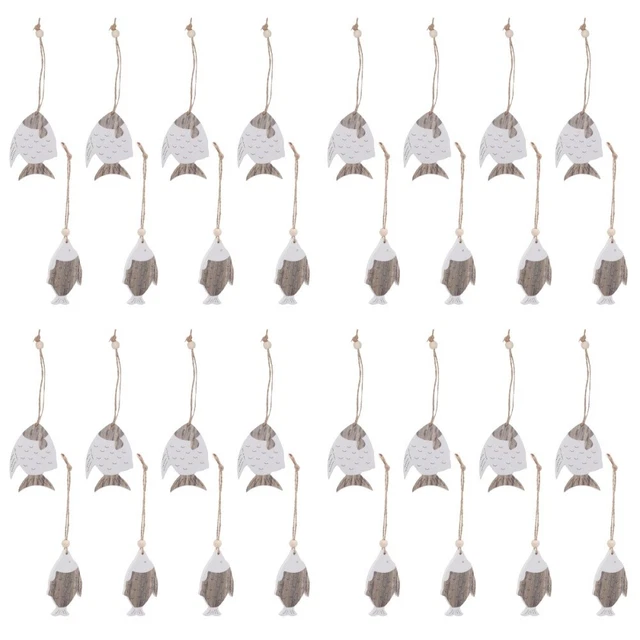 48 Pendentifs En Bois Décoratifs Automne – Motifs Variés – Pour Thanksgiving, Déco Fenêtre, Table, Cheminée – Avec Corde De Chanvre - 11
