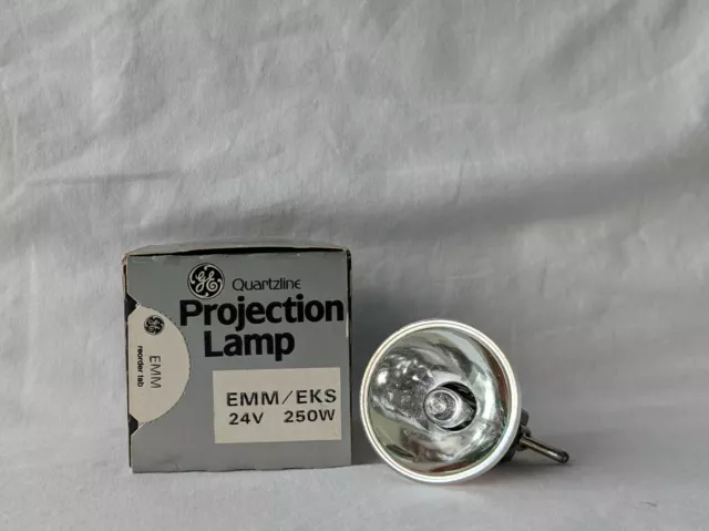 GE EMM / EKS 250W 24V Projector Bulb Quartzline Projection Lamp Made In USA
