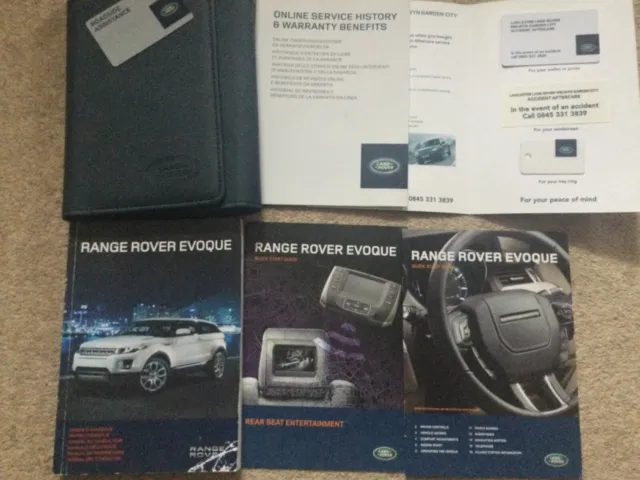 Range Rover Evoque Owners Manual Handbook & Wallet (2011 - 2015) Fast Post