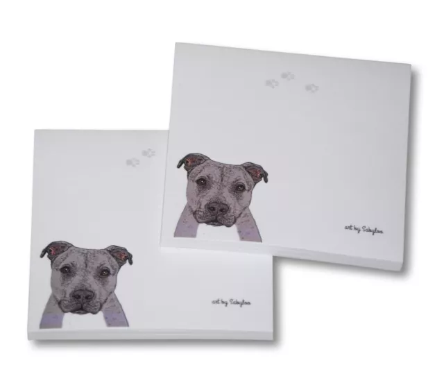 Pitbull Sticky Notes Notepad - Gray - 100 Sheets