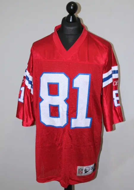 New England Patriots NFL football shirt jersey #81 Moss Reebok Size XL