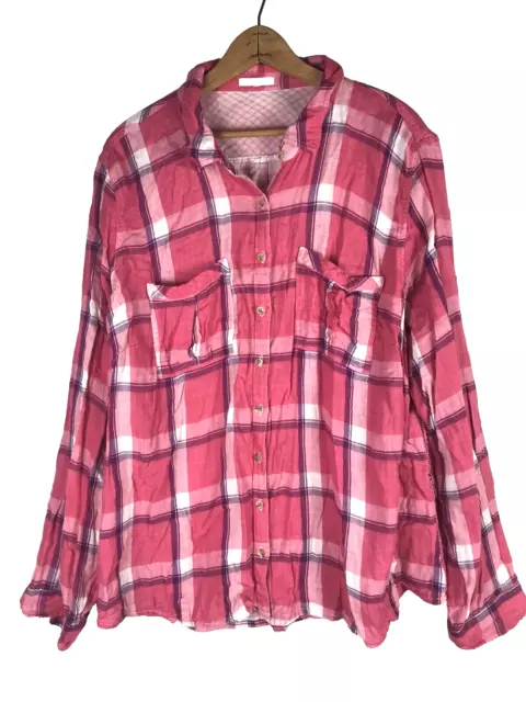 Maurices 3 3X Plaid Shirt Button Down Top Farm Western Country Girl Womens