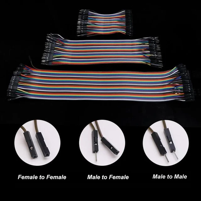 40P Dupont Cables Jumper Wire Ribbon GPIO Cable Arduino Breadboard M-F, M-M, F-F