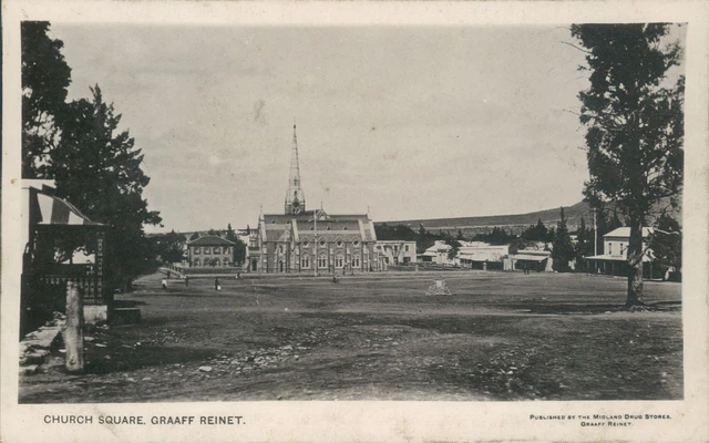 Real photo church square graaff reinet 1908