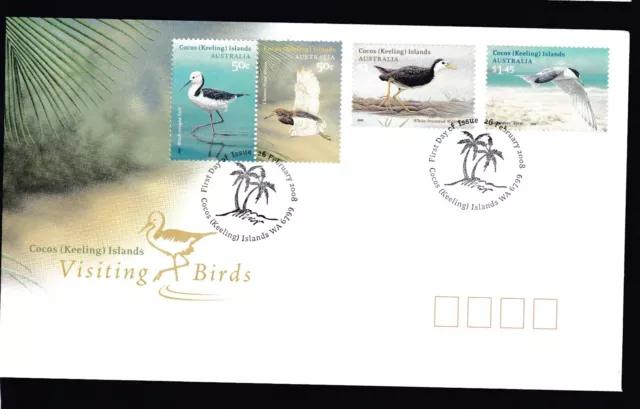 2008 Cocos (Keeling) Island Visiting Birds  Decimal Stamp First Day Cover #2292