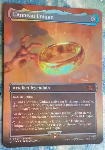 L'anneau unique borderless Foil M/NM Le seigneur des anneaux Magic MTG