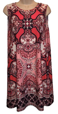 Apt. 9 Stretchy Sleeveless Multicolor Dress Size Medium Pockets