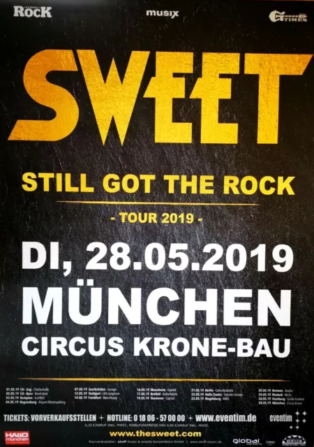 SWEET  2019 MÜNCHEN -- orig.Concert Poster - Konzert Plakat - DIN A1
