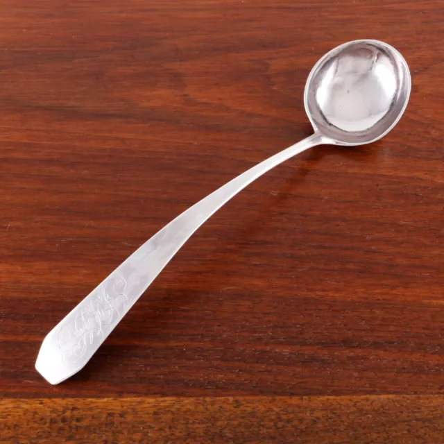Benjamin Pitman Providence, R.i. Coin Silver Cream, Sauce Ladle Coffin End 1799