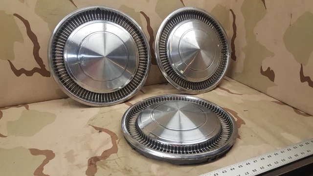 (3) 1970 1971 1972 Chevrolet Chevy Monte Carlo 15" Wheel Hub Caps OEM