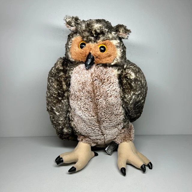 MELISSA & DOUG Soft Toy Owl 15" Large Lifelike Bird £32.99 PicClick UK