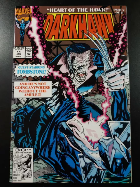 ⭐️ DARKHAWK #11 (direct) (vol 1) (1991 MARVEL Comics) VF Book