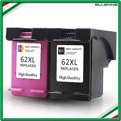 ✅ Kit 2 Cartucce Compatibili Hp 62 Xl Nero+Colore Stampante Deskjet 5640 5600 ✅
