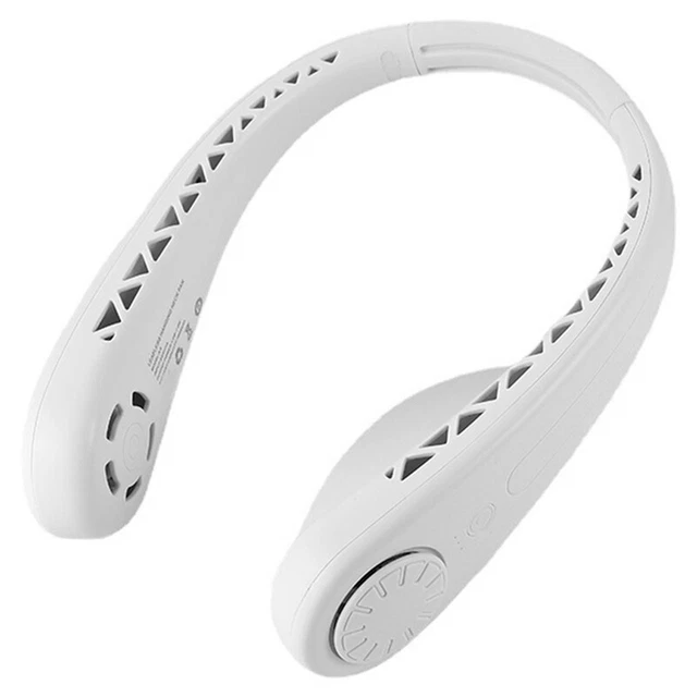 Ventilatore Da Collo Ricaricabile - Senza Pale, Pieghevole, 3 Velocità, Batteria 1000mAh, Verde - Foto 8