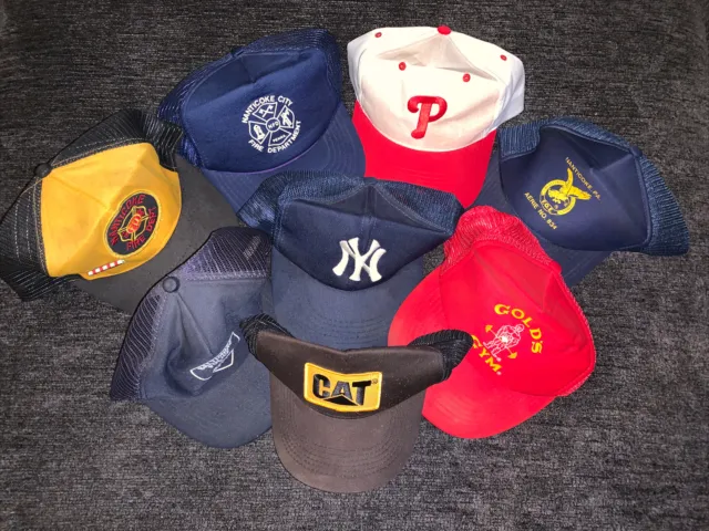 Vtg SnapBack Hats - Lot B - 8 Included
